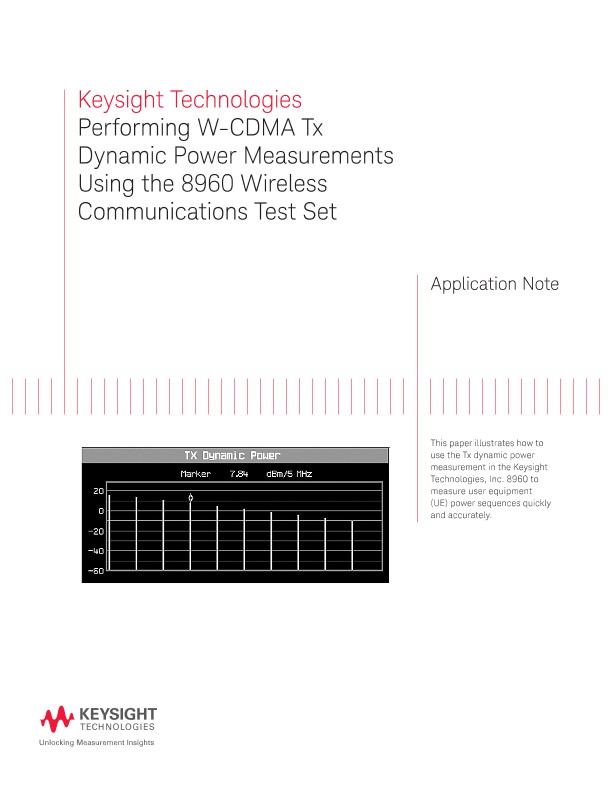 W-CDMA Tx Dynamic Power Measurements