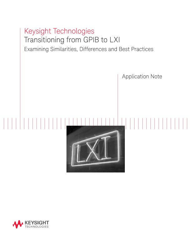Transitioning from GPIB to LXI Instruments