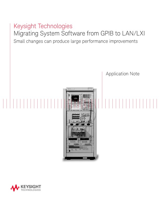 System Software Migration from GPIB to LAN / LXI