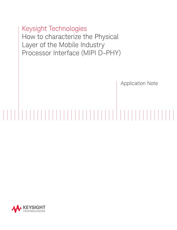 How to Characterize the MIPI D-PHY Using the ParBERT
