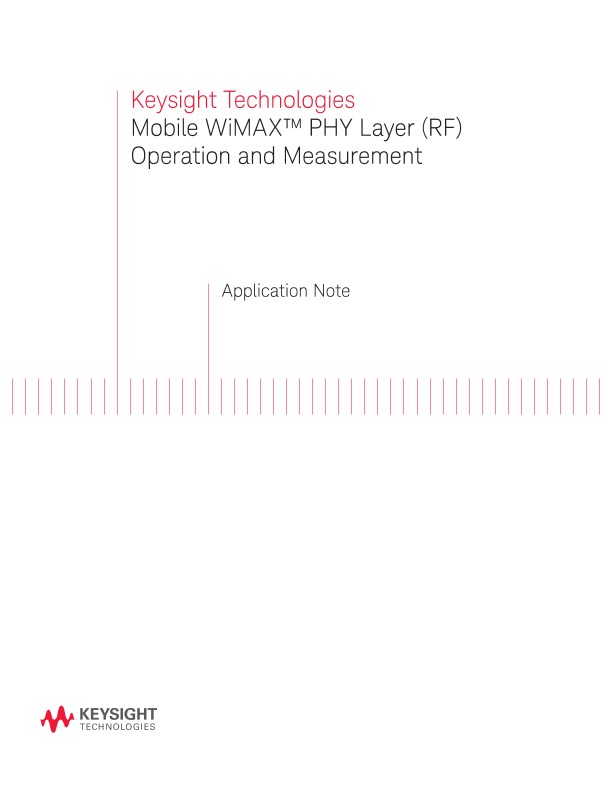 Mobile WiMAX™ Physical Layer Operation and Measurement