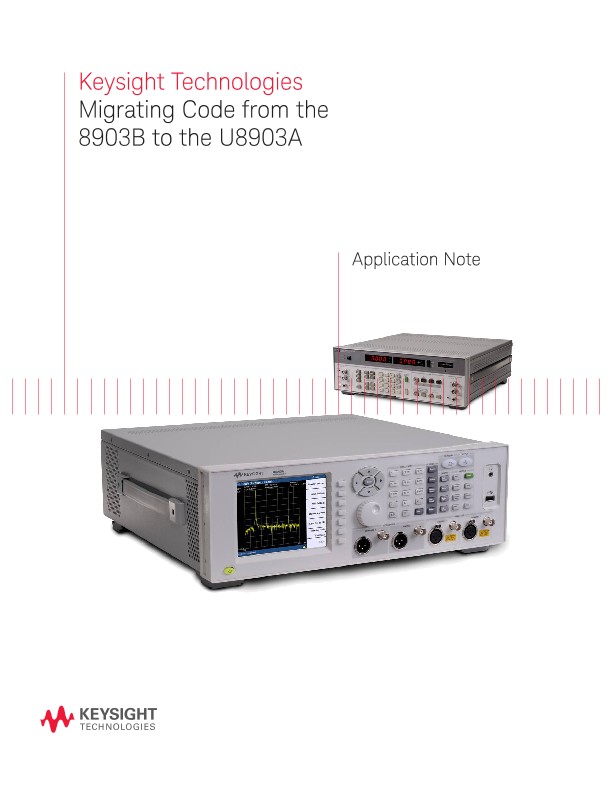 Migrating Code from 8903B to U8903A Audio Analyzers