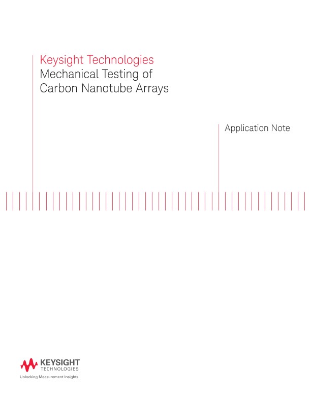 Mechanical Testing of Carbon Nanotube (CNT) Arrays