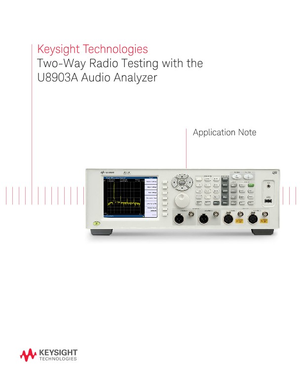Two Way Radio Testing with U8903A Audio Analyzers
