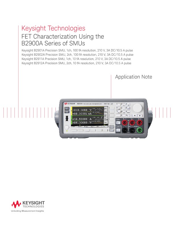 IV FET Characterization Using the B2900A Series of SMUs