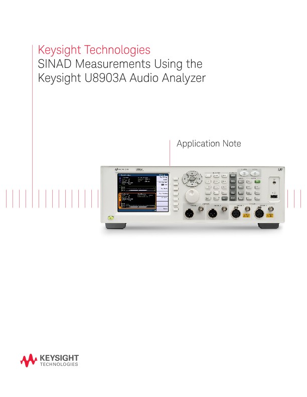 SINAD Measurements Using the Keysight U8903A Audio Analyzer
