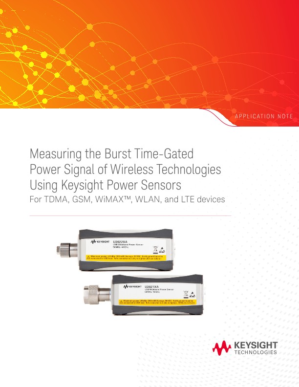 Measuring the Burst Time-Gated Power Signal of Wireless Technologies Using Agilent Power Sensors