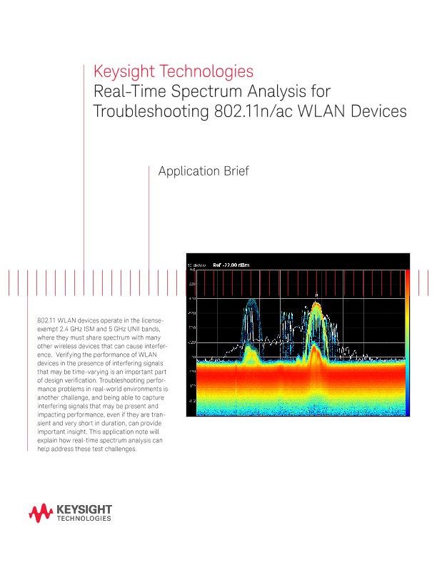 Real-Time Spectrum Analysis for 802.11n/ac Device Troubleshooting