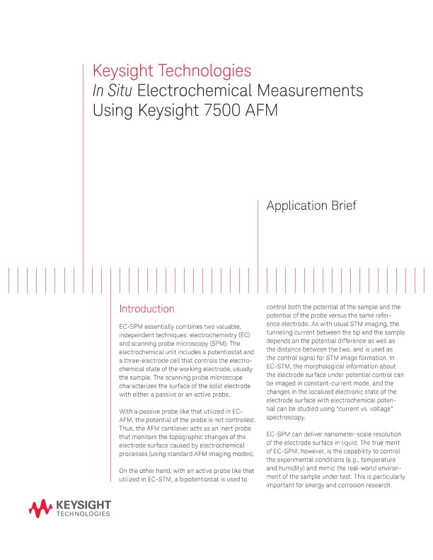 In Situ Electrochemical Measurements Using AFM