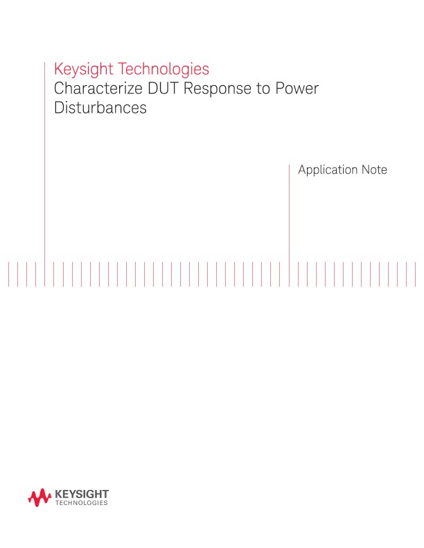 Characterize DUT Response to Power Disturbances