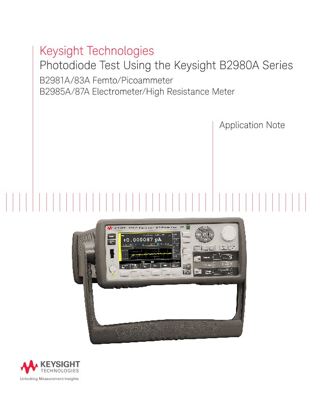 Photodiode Test Using the Keysight B2980A Series