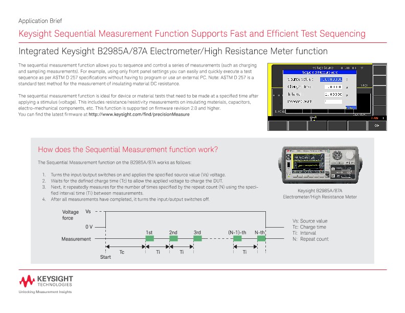 Sequential Measurement Function for Fast Test Sequencing