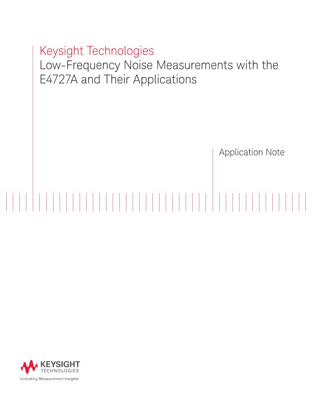 Low-Frequency Noise Measurements with the E4727A