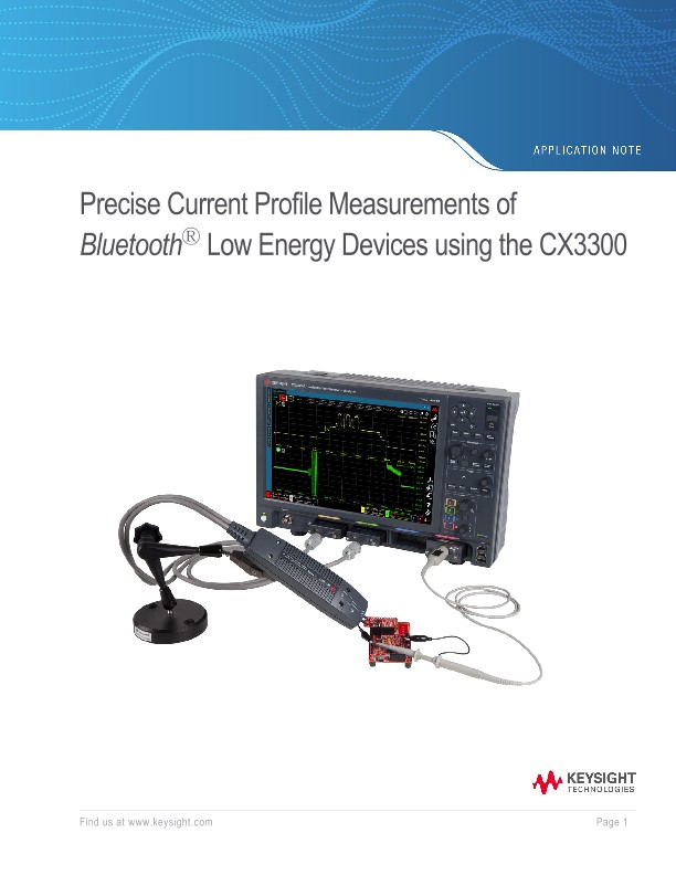 Bluetooth® Low Energy Current Consumption using the CX3300