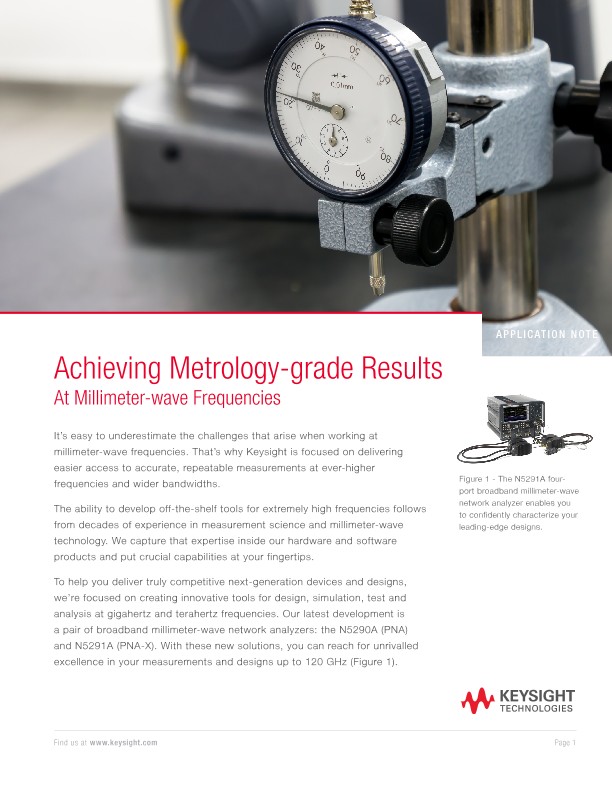 Achieving Metrology-grade Results in Vector Network Analysis at Millimeter-wave Frequencies 