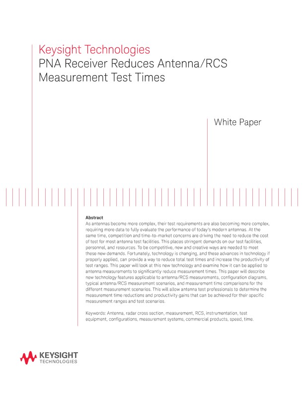 PNA Receiver Reduces Antenna/RCS Measurement Test Times 