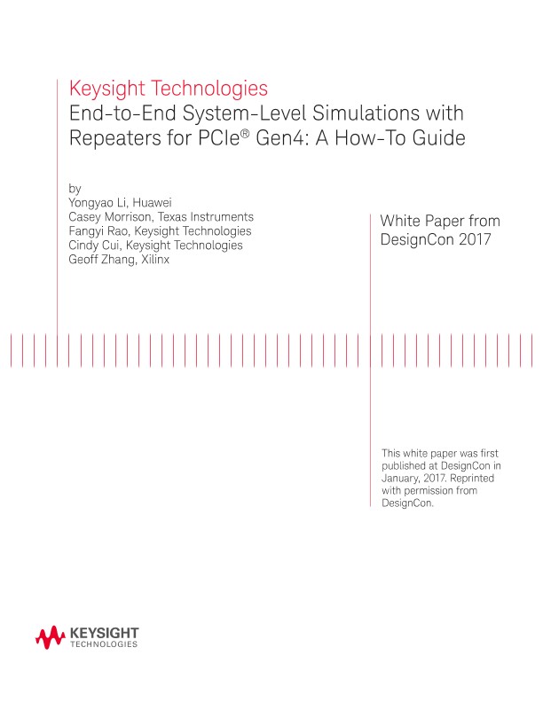 End-to-End System-Level Simulations with Repeaters for PCIe® Gen4