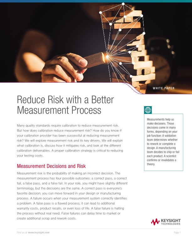 Reduce Risk with a Better Measurement Process