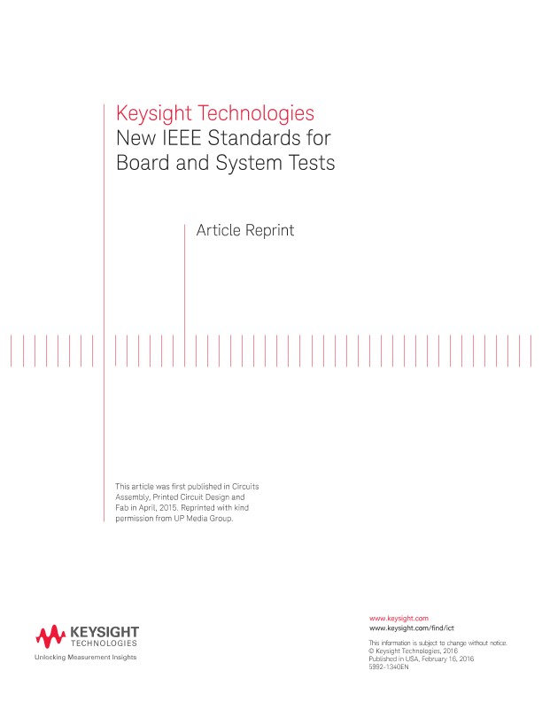 New IEEE Standards for Board and System Tests