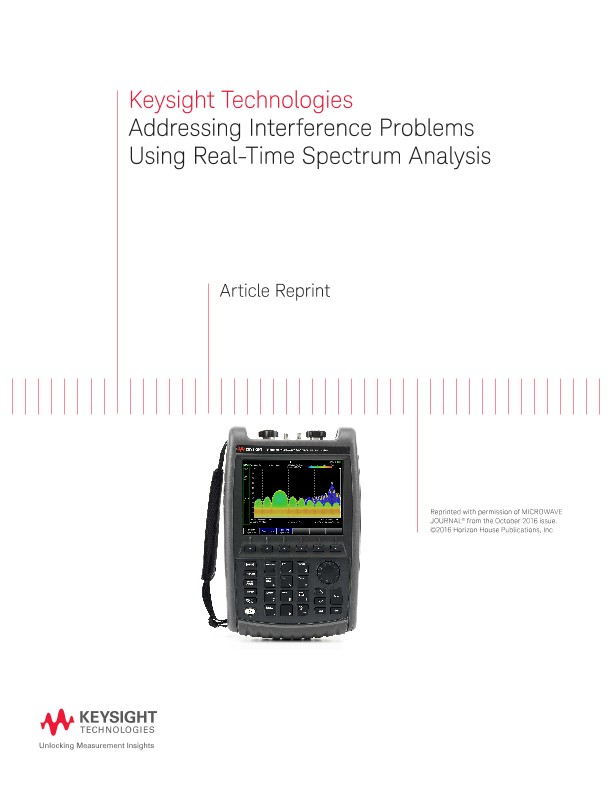 Addressing Interference Problems Using Real-Time Spectrum Analysis 