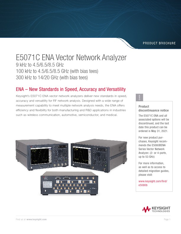 E5071C ENA Vector Network Analyzer