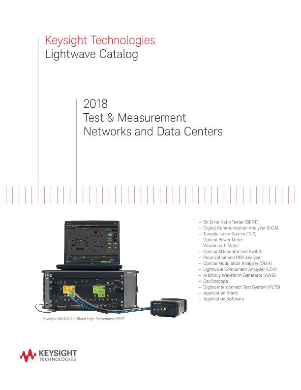 Lightwave Catalog: Test & Measurement Networks and Data Centers