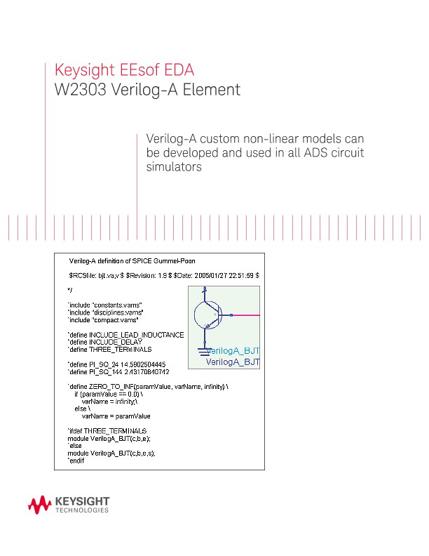W2303 Verilog-A Elements