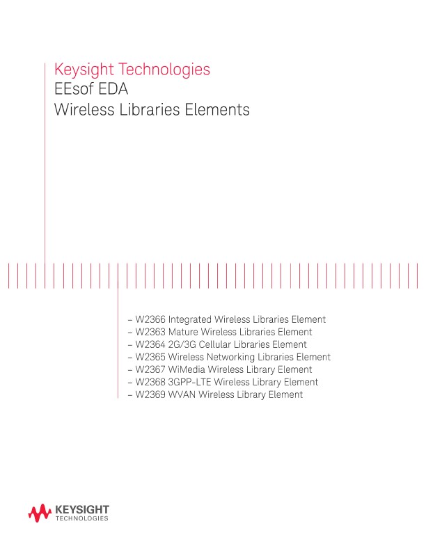 EEsof EDA Wireless Libraries Elements