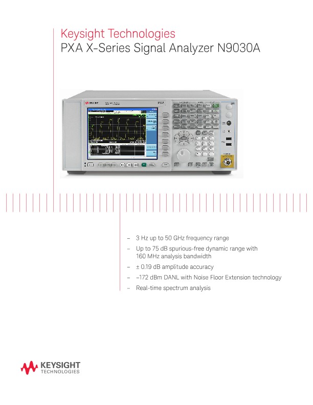 N9030A PXA X-Series Signal Analyzer – Brochure