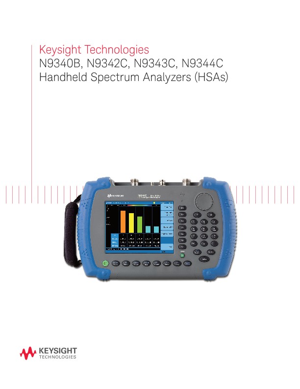 N9340B, N9342C, N9343C, N9344C Handheld Spectrum Analyzers (HSAs) 