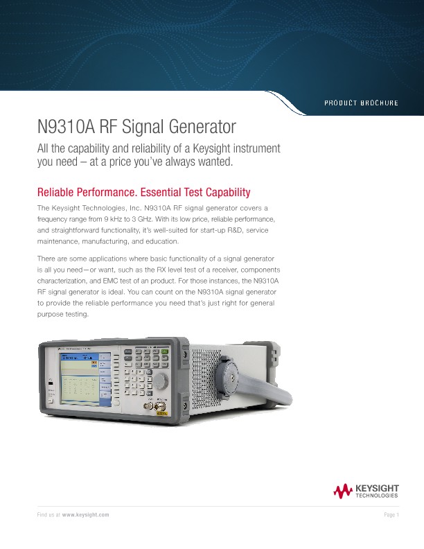 N9310A RF Signal Generator