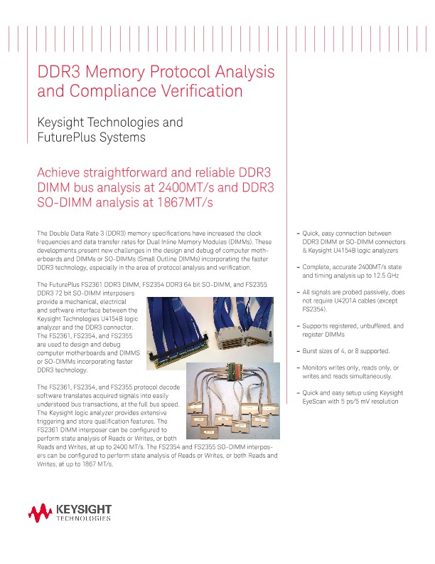 DDR3 Memory Protocol Analysis and Compliance Verification