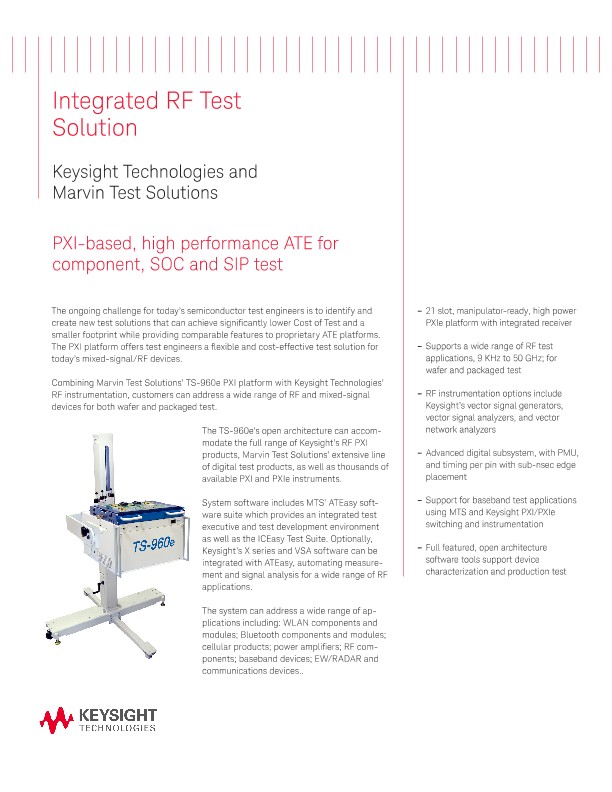Integrated RF Test Solution