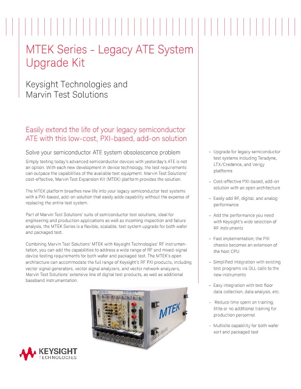 MTEK Series - Legacy ATE SystemTester Upgrade Kit