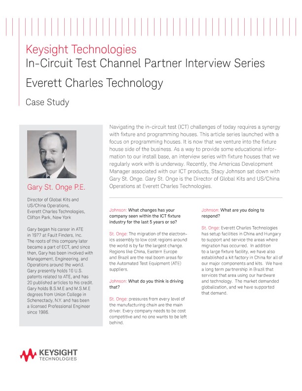 In-Circuit Test Chanel Partner Interview Series