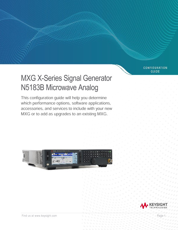 MXG X-Series Signal Generator N5183B Microwave Analog