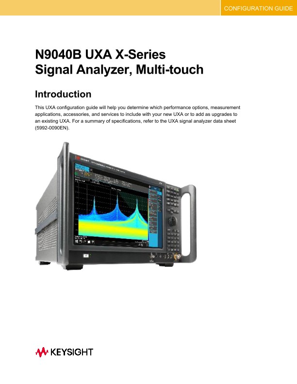 N9040B UXA X-Series Signal Analyzer, Multi-touch