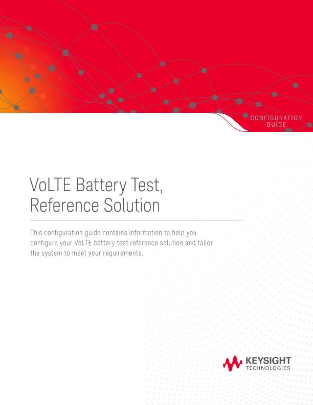 VoLTE Battery Test, Reference Solution