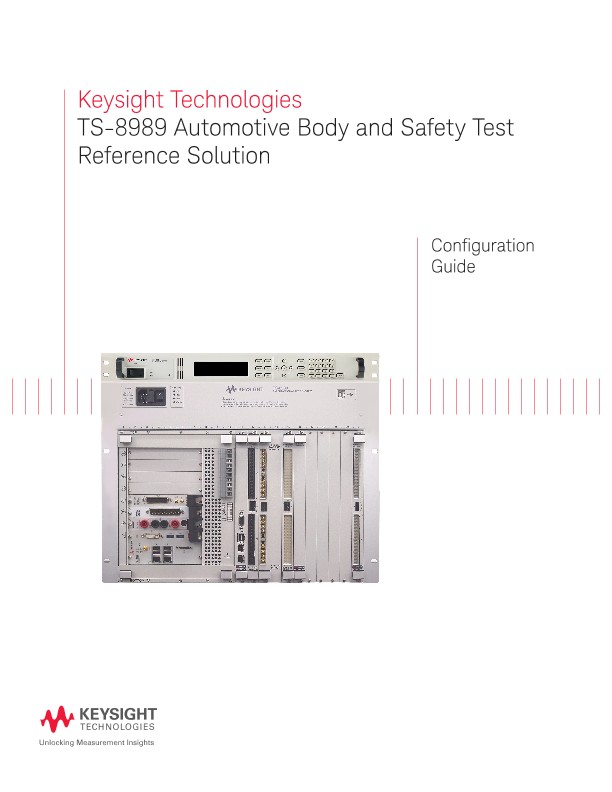 TS-8989 Automotive Body and Safety Test Reference Solution – Configuration Guide
