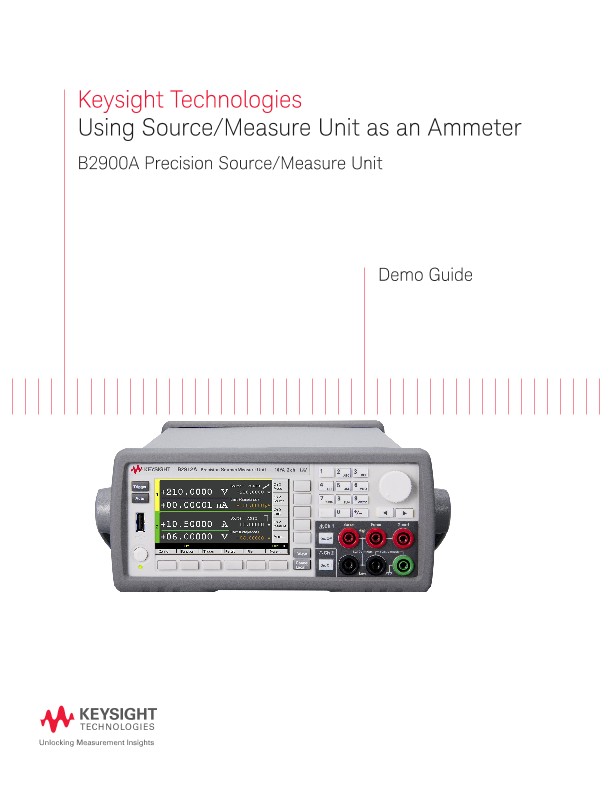 Using Source/Measure Unit as an Ammeter
