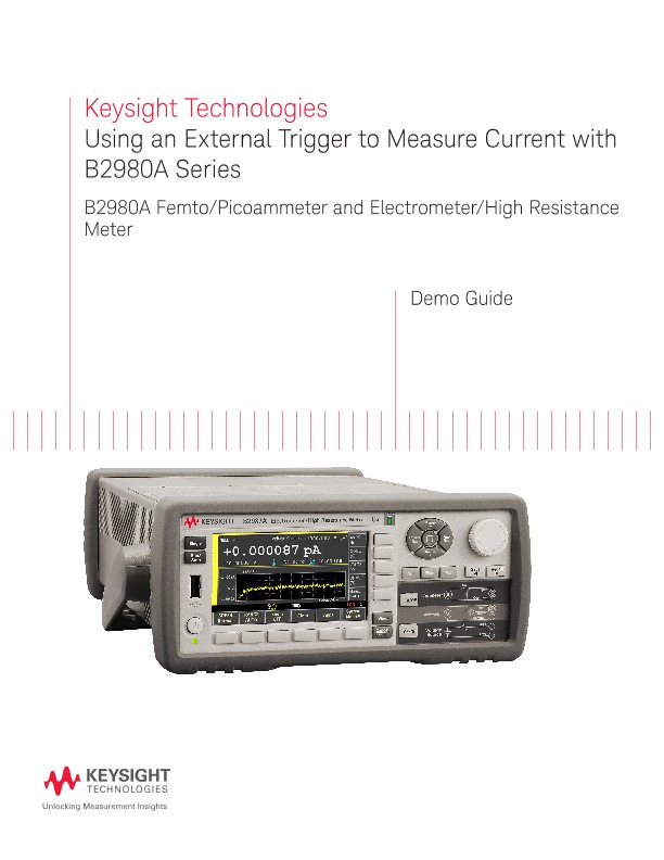 Using an External Trigger to Measure Current with B2980A Series