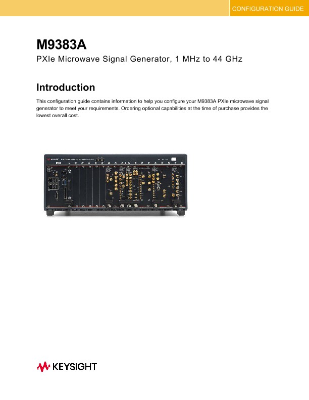 M9383A PXIe Microwave Signal Generator