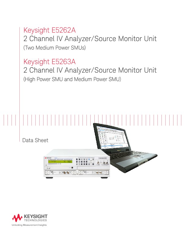 E5262A/E5263A Channel IV Analyzer/Source Monitor Unit