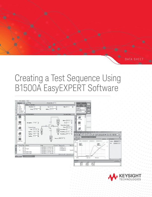 Creating a Test Sequence Using Keysight EasyEXPERT Software