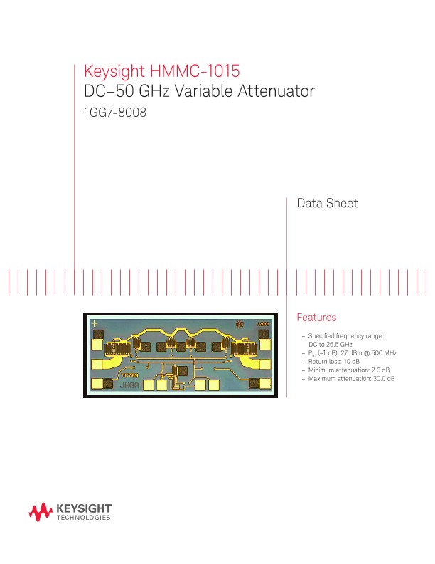 HMMC-1015 DC–50 GHz Variable Attenuator