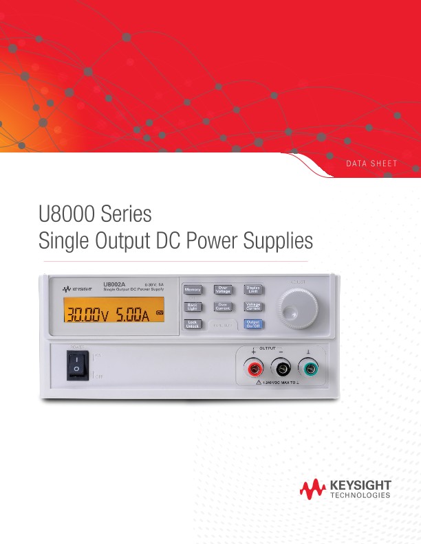 U8000 Series Single Output DC Power Supplies 