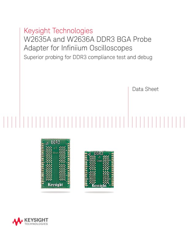 W2635A and W2636A DDR3 BGA Probe Adapter for Infiniium Oscilloscopes