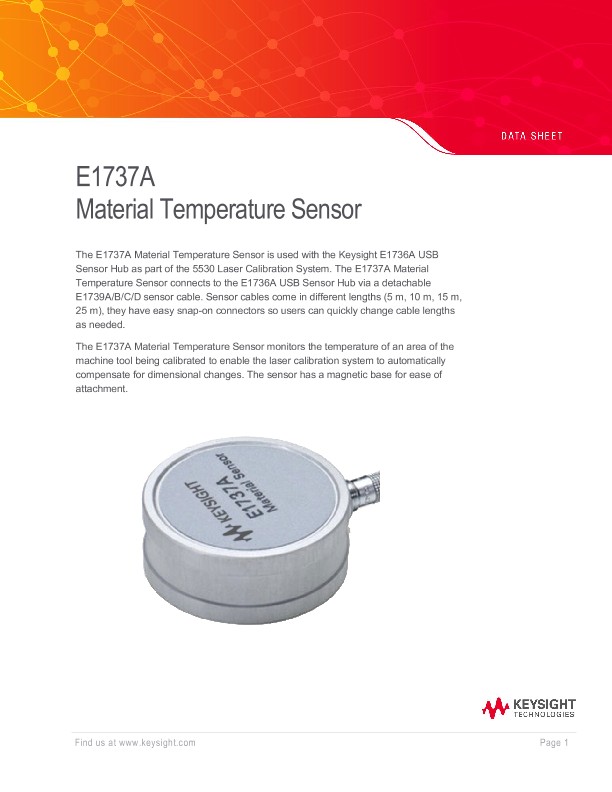 E1737A Material Temperature Sensor