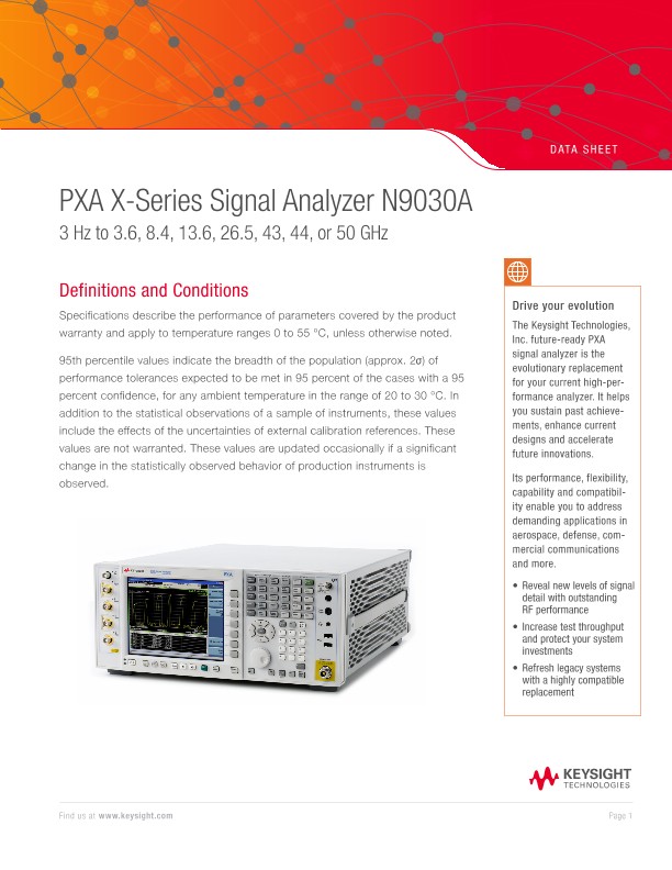 PXA X-Series Signal Analyzer N9030A