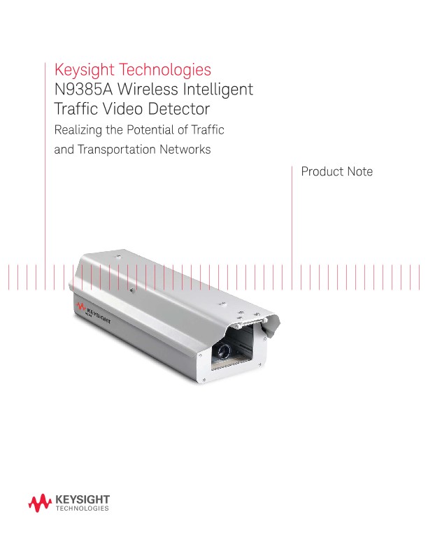 N9385A Wireless Intelligent Traffic Video Detector
